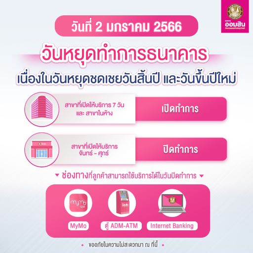 วันที่ 2 มกราคม 2566 ธนาคารเปิดไหม