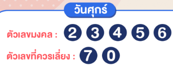 วันศุกร์ ตัวเลขมงคล