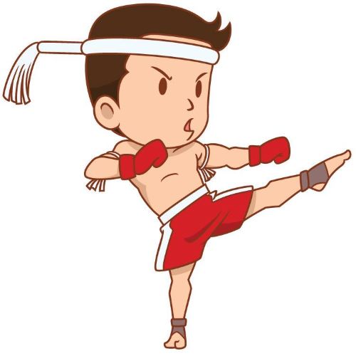 muay thai cartoon  