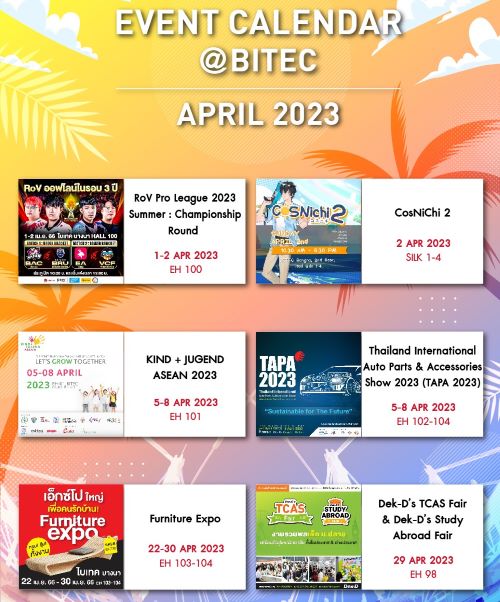 ตารางงานไบเทคบางนา 2566