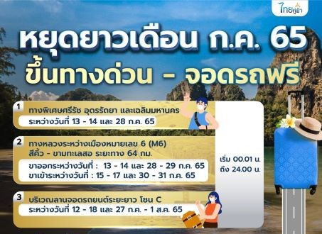 วันที่ 28 กรกฎาคม 2565 ทางด่วนฟรีไหม 28 กรกฎาคม 2565 มอเตอร์เวย์ฟรีไหม 